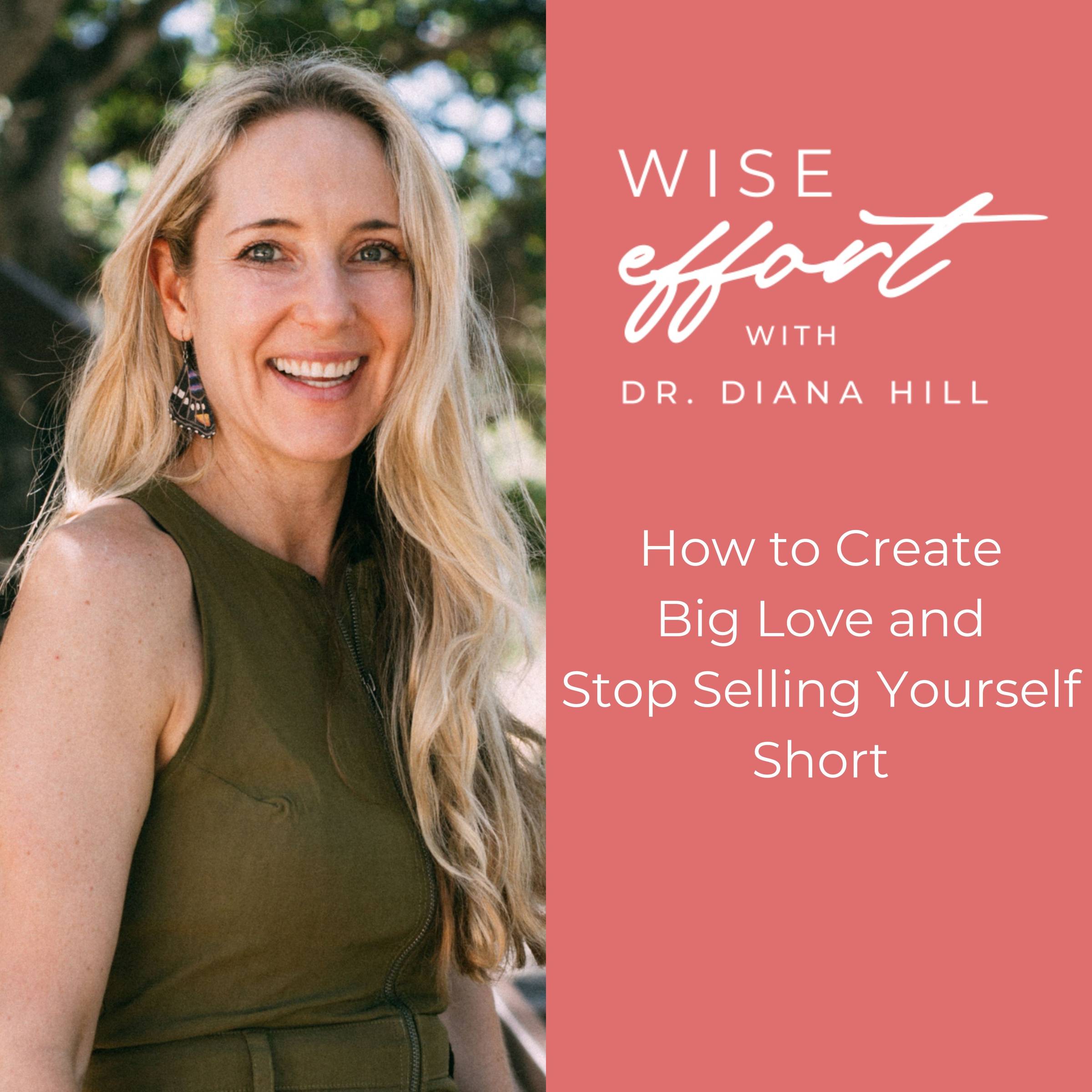 How to Create Big Love and Stop Selling Yourself Short with Dr. Diana Hill | ACT Psychologist | Leadership Coach | Wise Effort