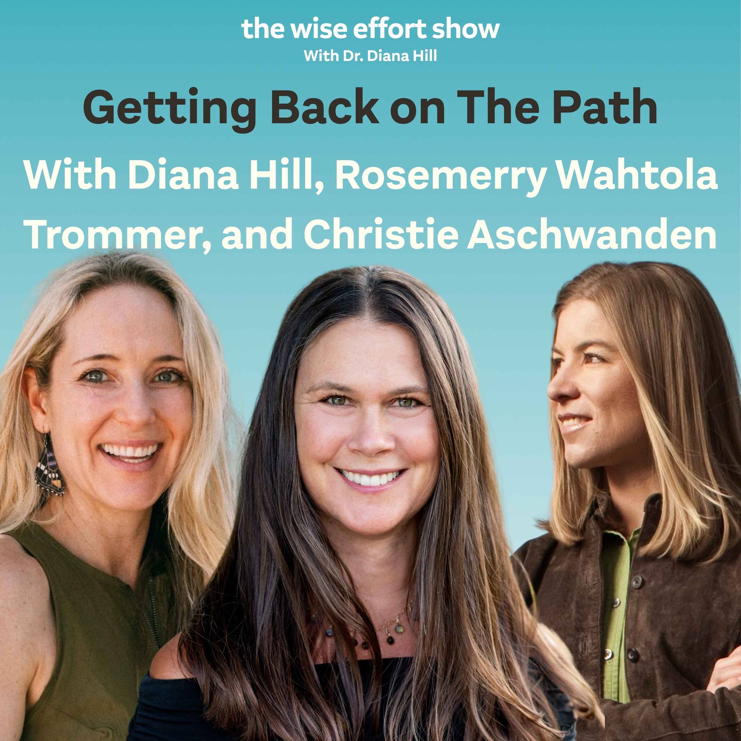 Getting Back on The Path with Rosemerry Wahtola Trommer and Christie Aschwanden and Dr. Diana Hill | ACT Psychologist | Leadership Coach | Wise Effort 