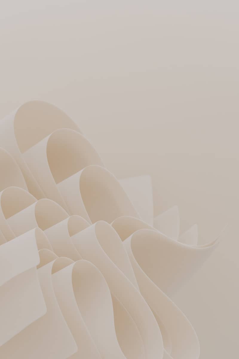 Ribbons create an abstract, rippling design.