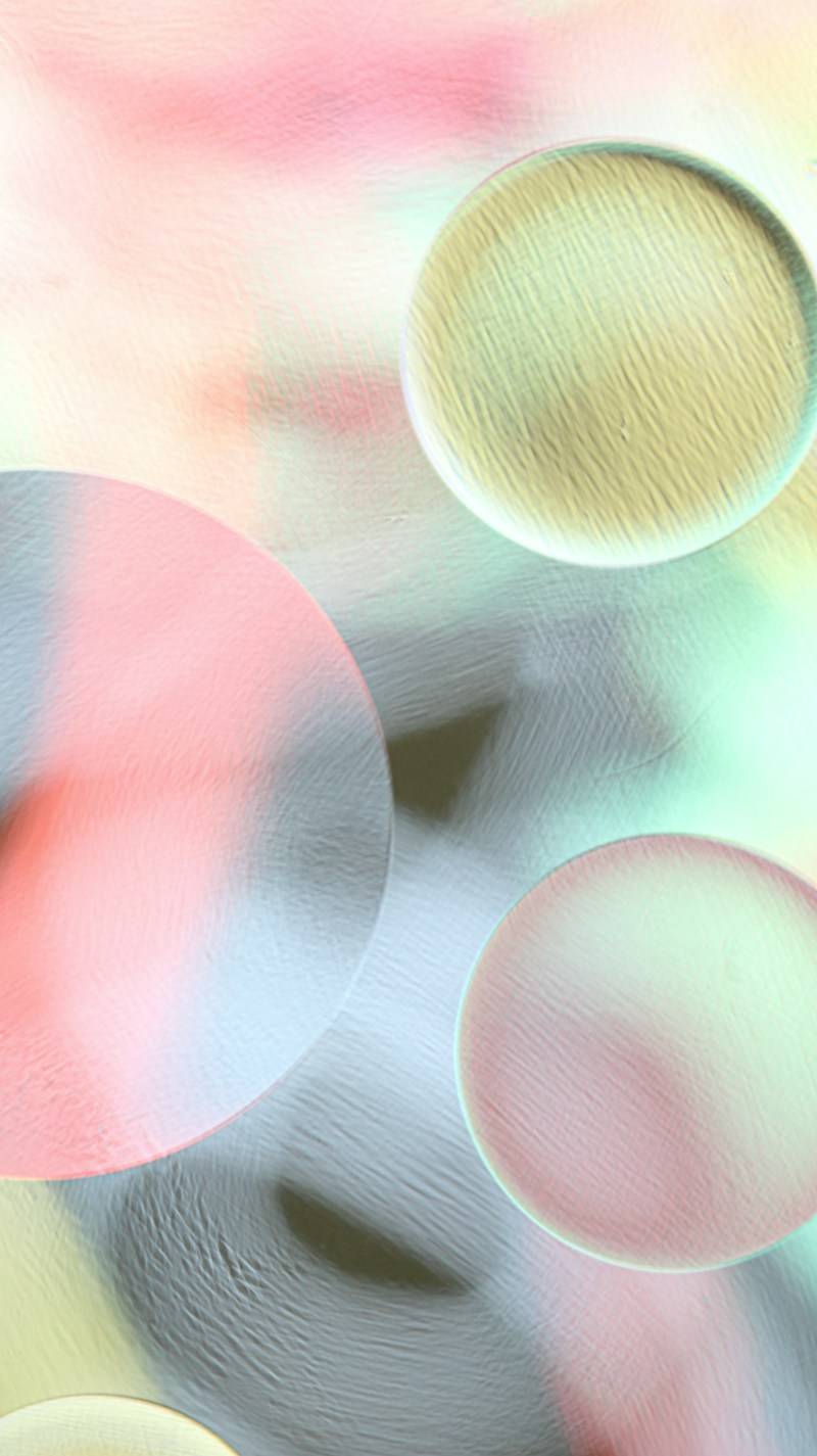 Abstract pastel circles with soft brushstrokes