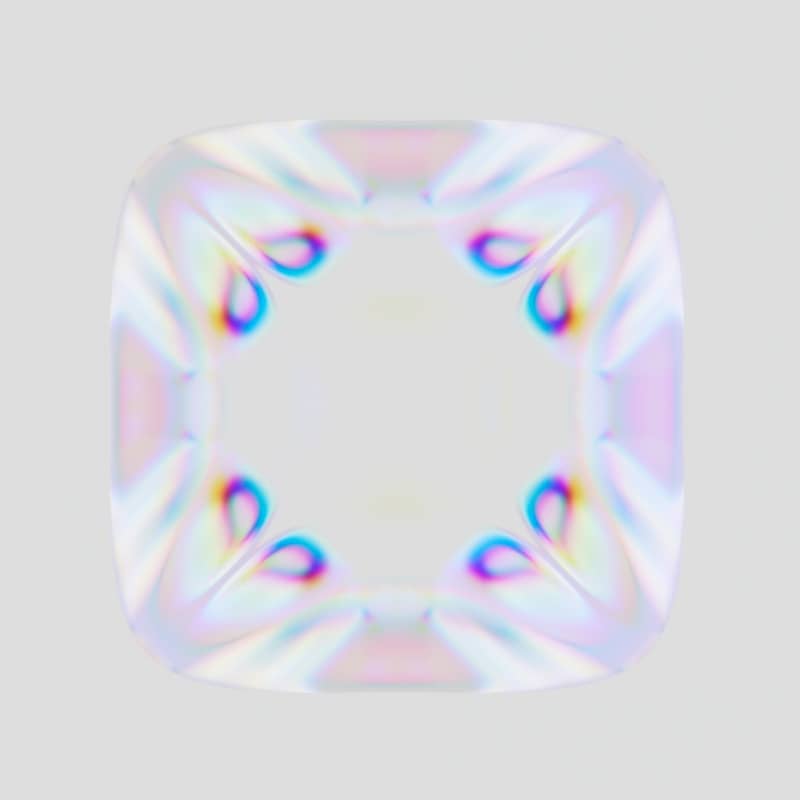 A beautiful diamond with colorful reflections.