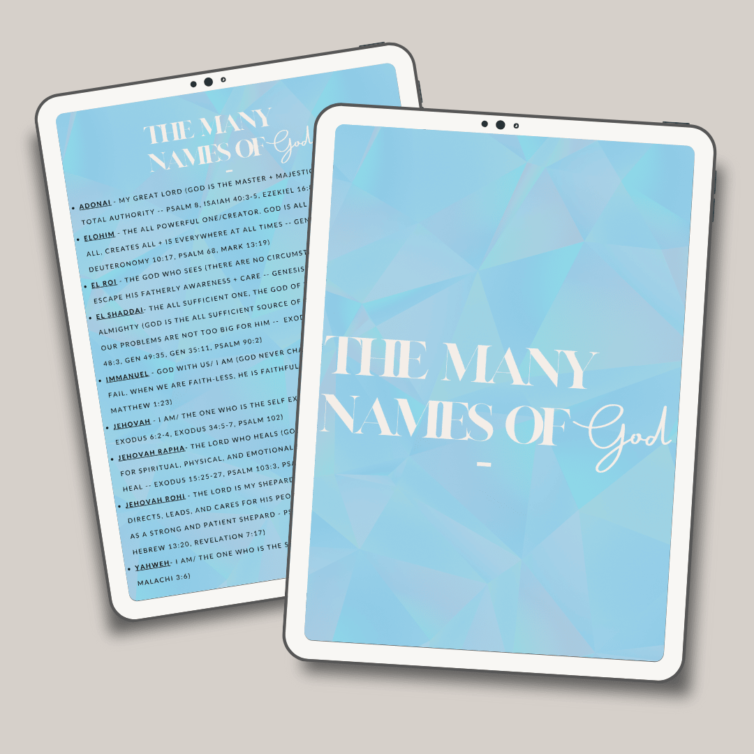Names of God worksheet