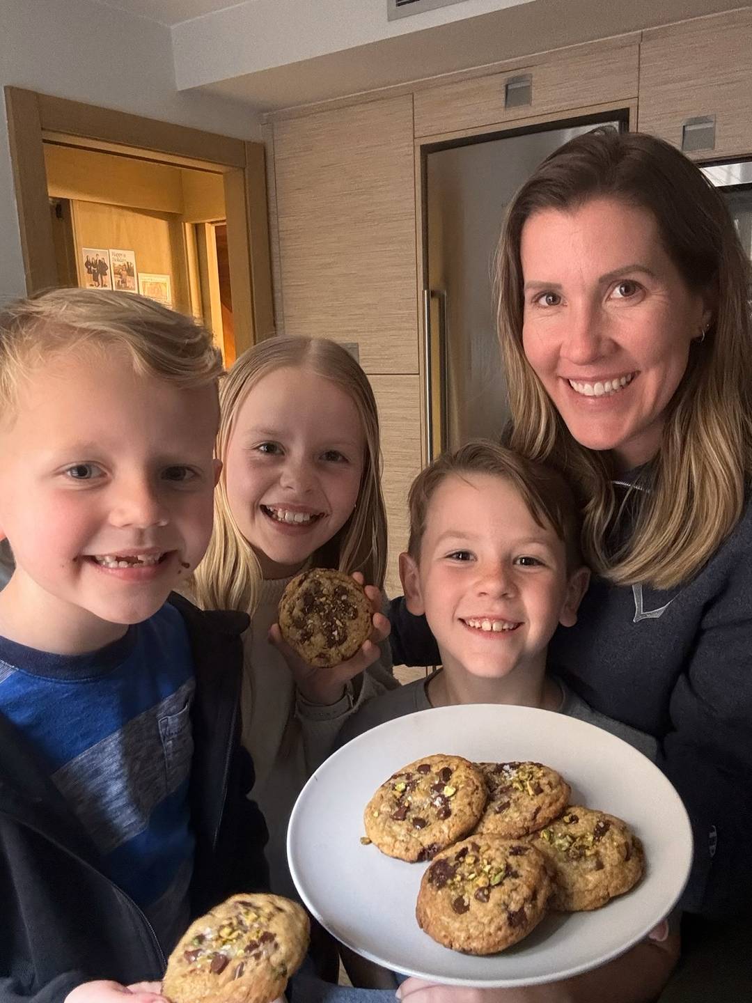Lauren and the kids pistachio cookies.