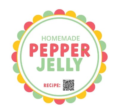 Homemade Pepper Jelly Label 