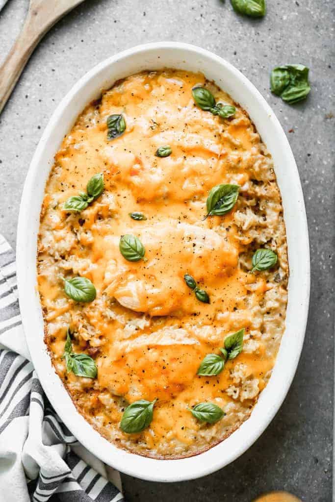 Chicken and rice casserole.