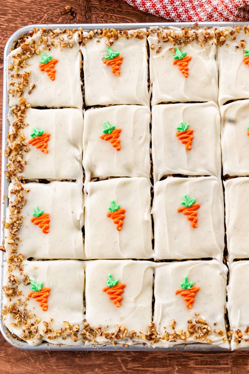 sheet pan carrot cake.