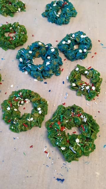 Cornflake Wreath Cookies.