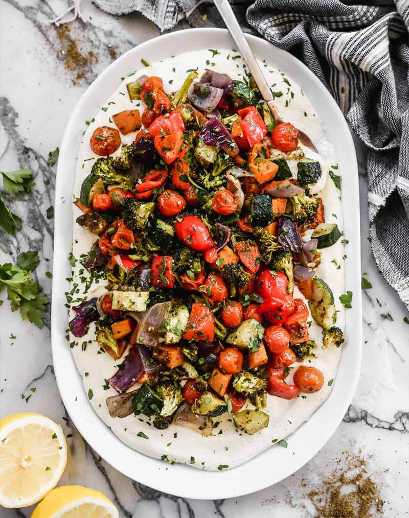 Whipped Feta Dip with Roasted Vegetables