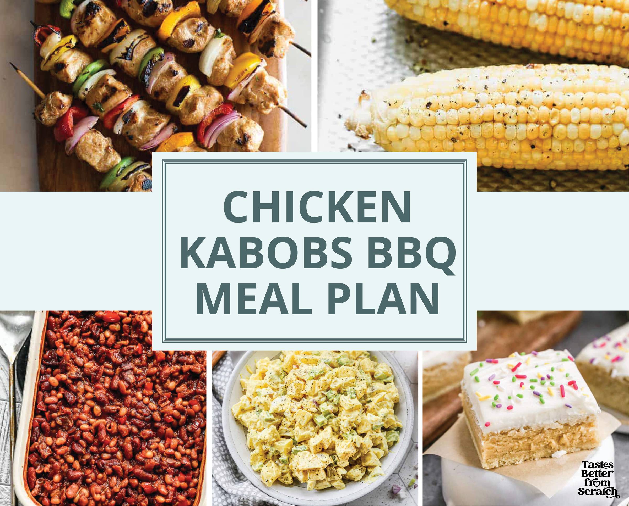 Chicken Kabobs BBQ Meal Plan 