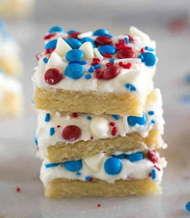Patriotic Sugar Cookie Bars