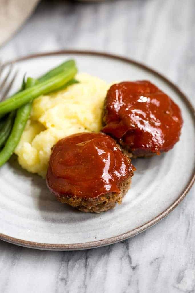 Mini Meatloaf with a side of mashed potatoes