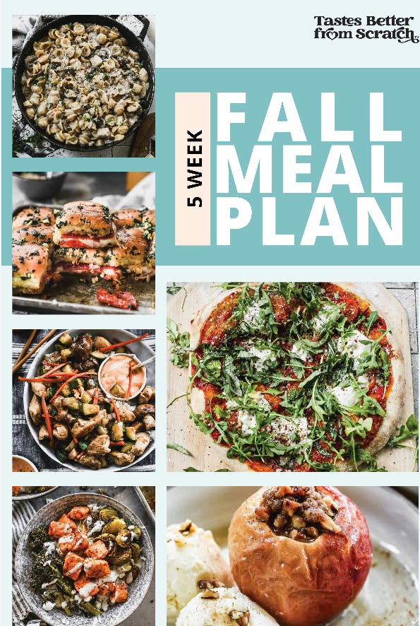 5 Week Fall Meal Plan.