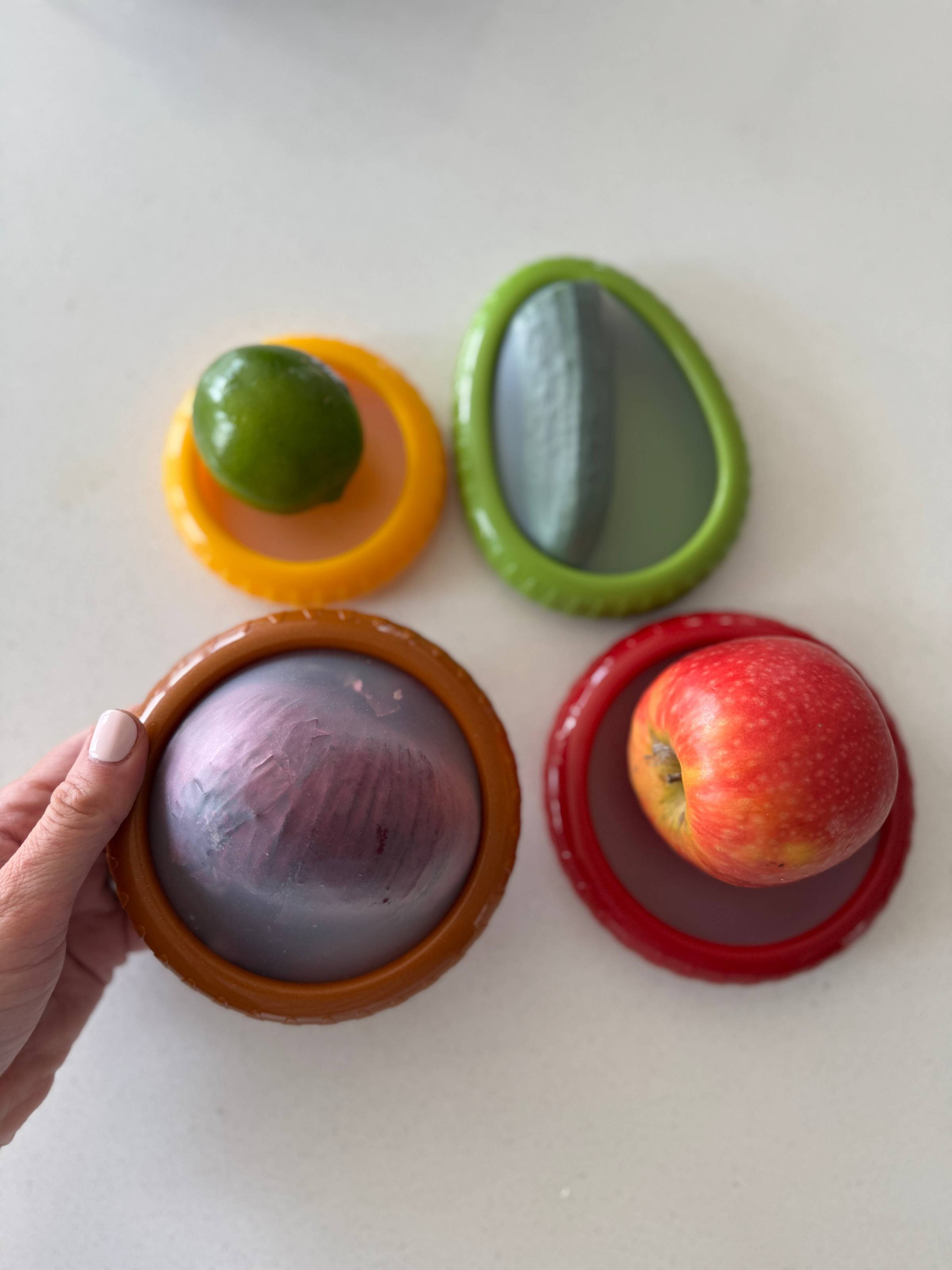 These resusable food saver containers will keep your cut fresh food ready to eat for days in the fridge. 