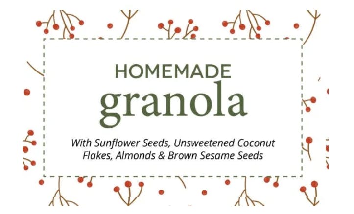 Homemade Granola Label