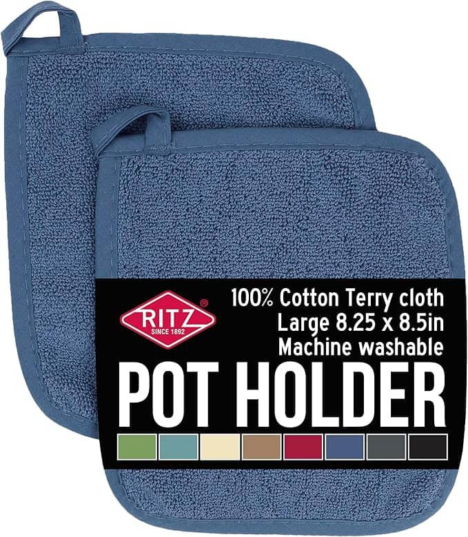 Ritz 100% cotton terry cloth pot holder.