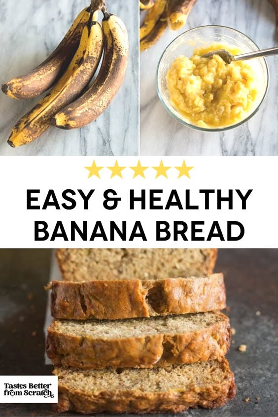 Easy & Healthy Banana Bread.