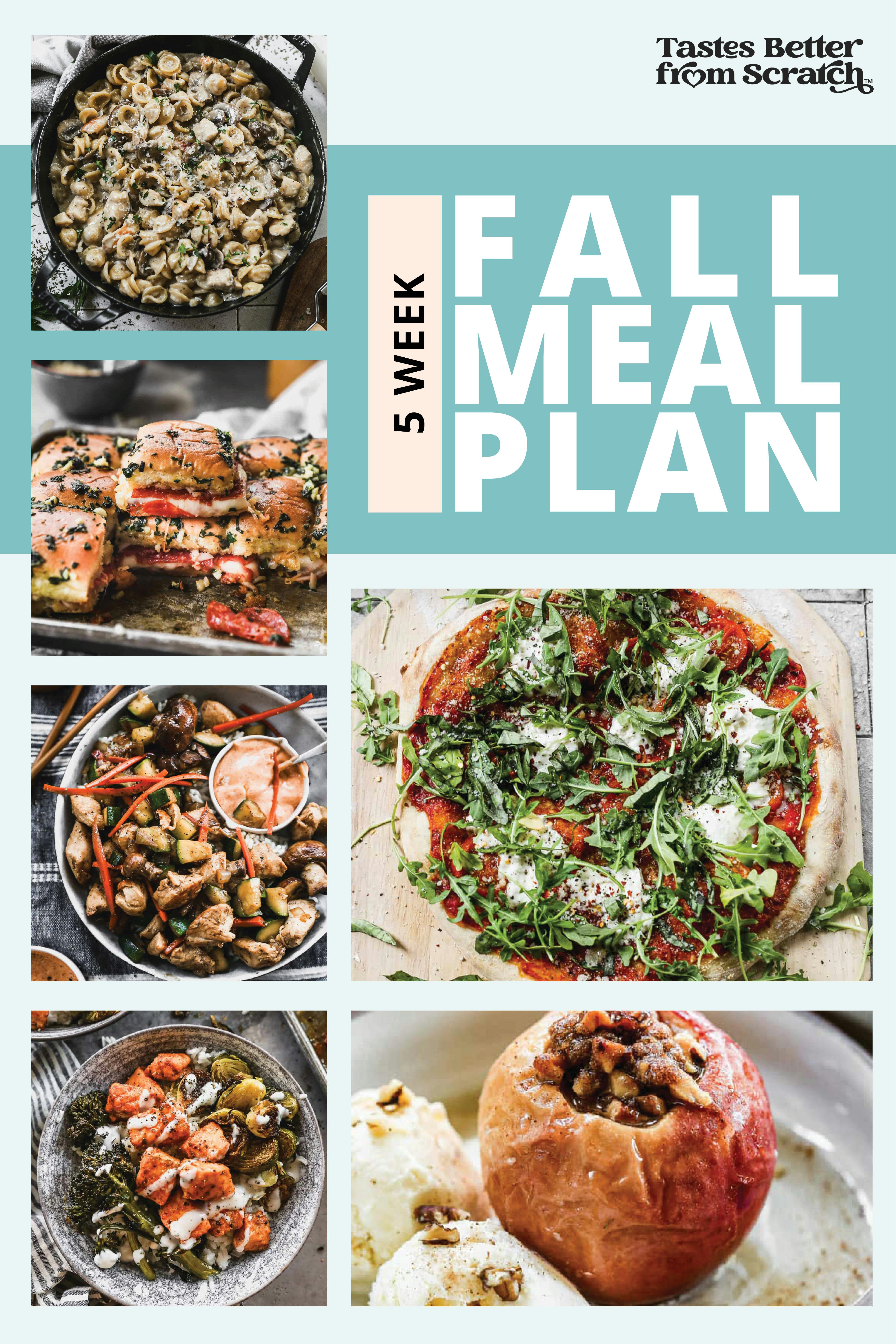 5 Week Fall Meal Plan