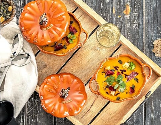 Staub, pumpkin, Ceramic, Stoneware, Pumpkin cocotte