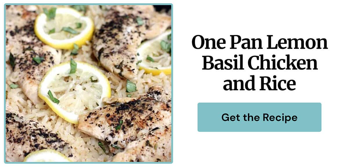 One Pan Lemon Basil Chicken and Rice