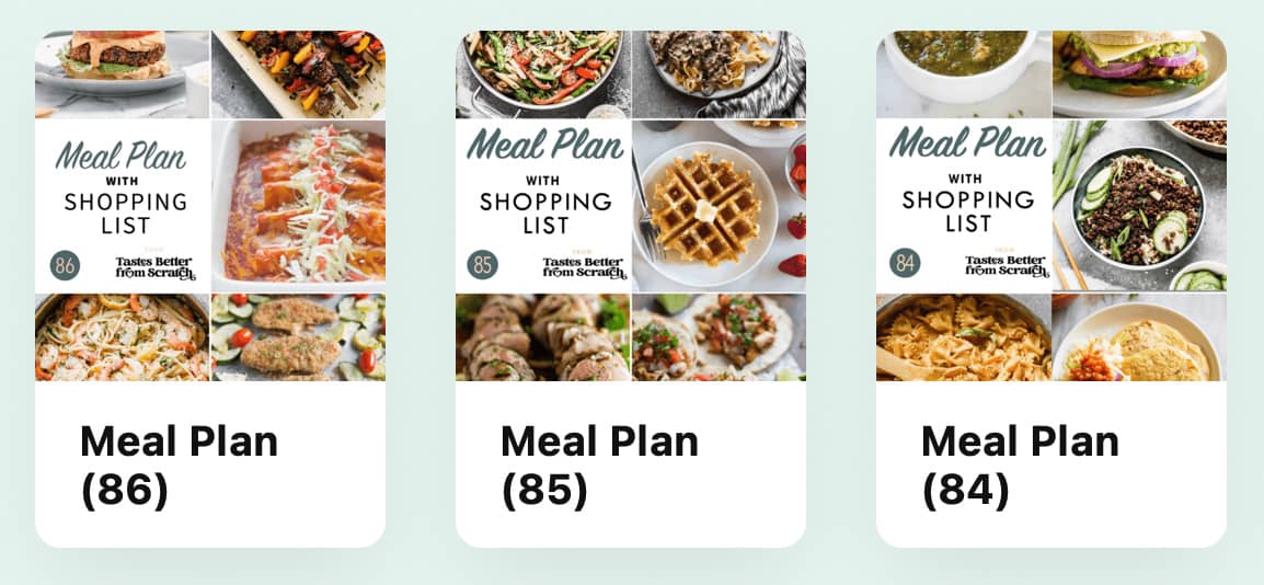 3 Meal Plan Sample Images