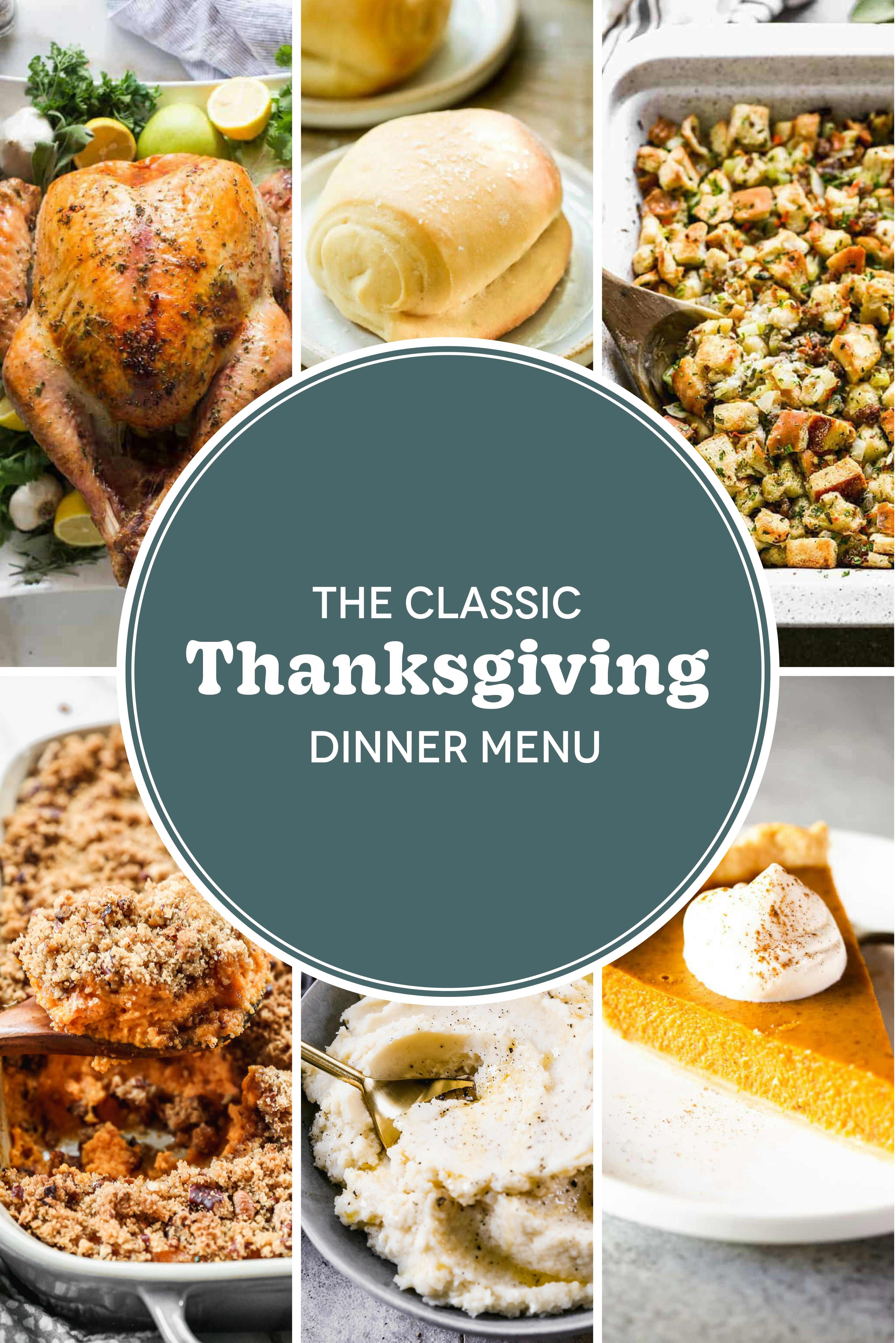 The Classic Thanksgiving Dinner Menu