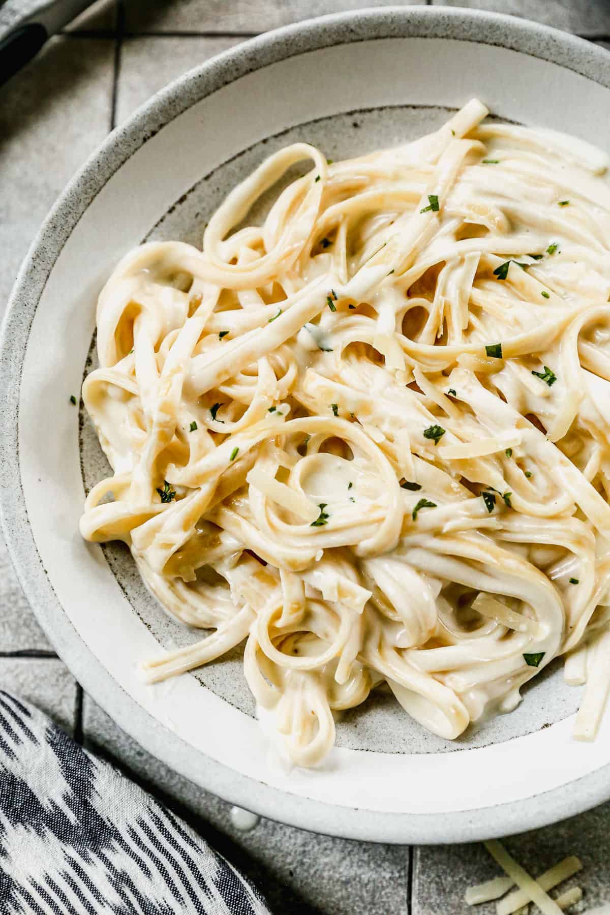 Fettuccine Alfredo.