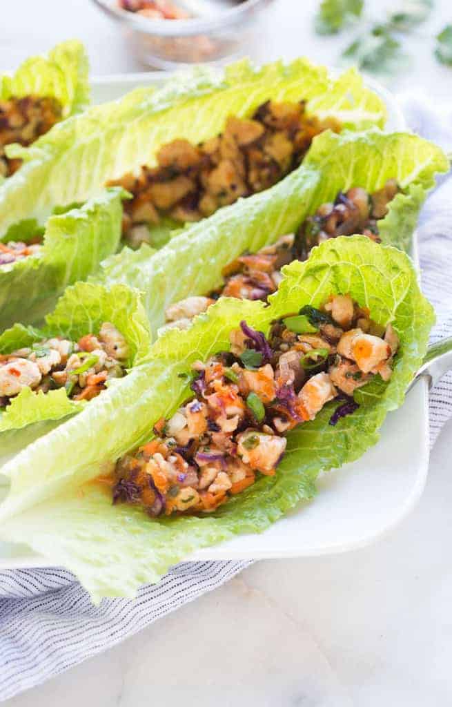 Thai Chicken Lettuce Wraps