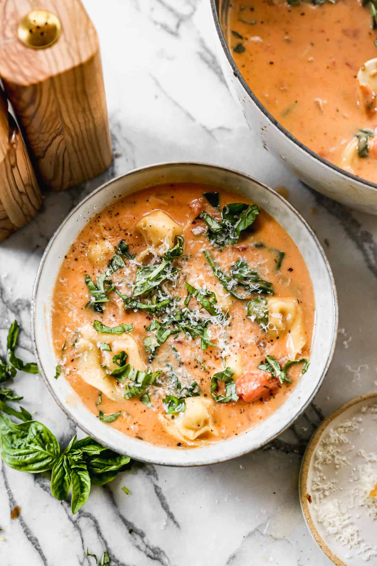 Creamy Tortellini Soup. 