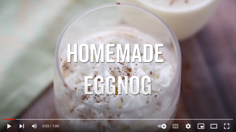 YouTube video for Homemade Eggnog, click the photo to watch!