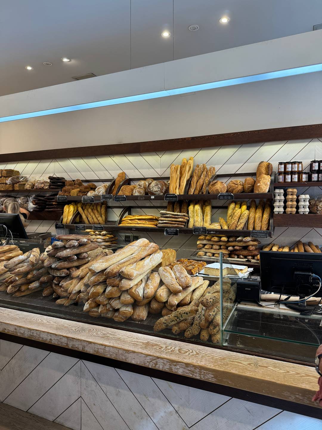 The local bread shop in our neighborhood in Barcelona.