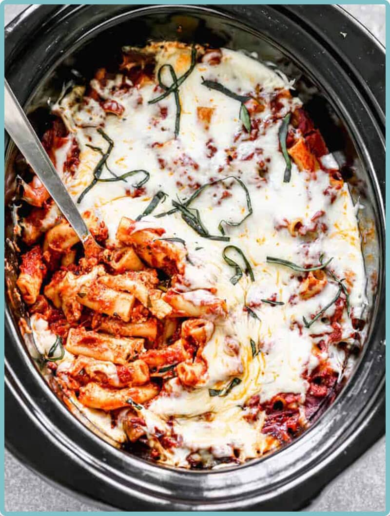 Crock Pot Baked Ziti