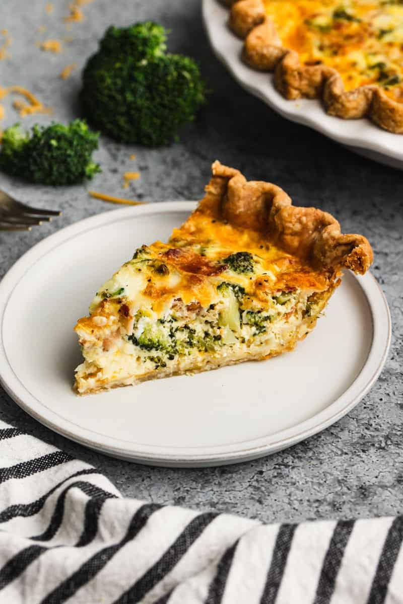Broccoli Cheddar Quiche 