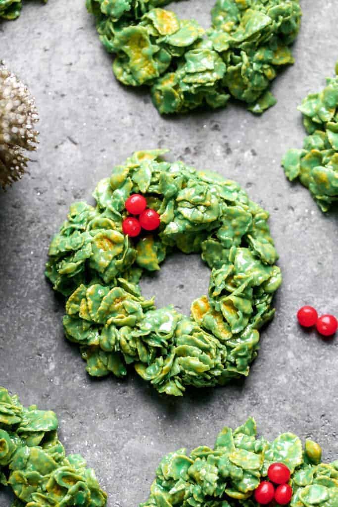 Cornflake Wreath Cookies.