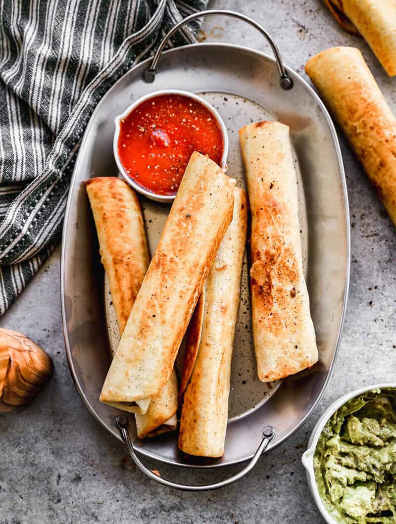 Crispy Bean and Cheese Burritos