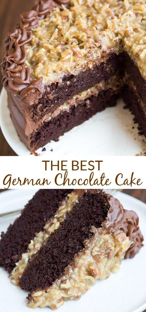 The BEST German Chocolate Cake.