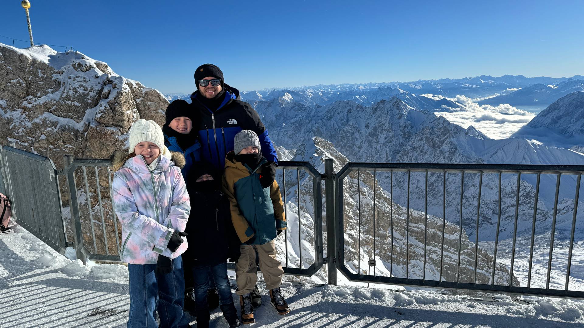 Allen family on top of Zugspitze.