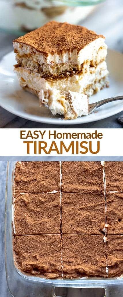 Easy Homemade Tiramisu.