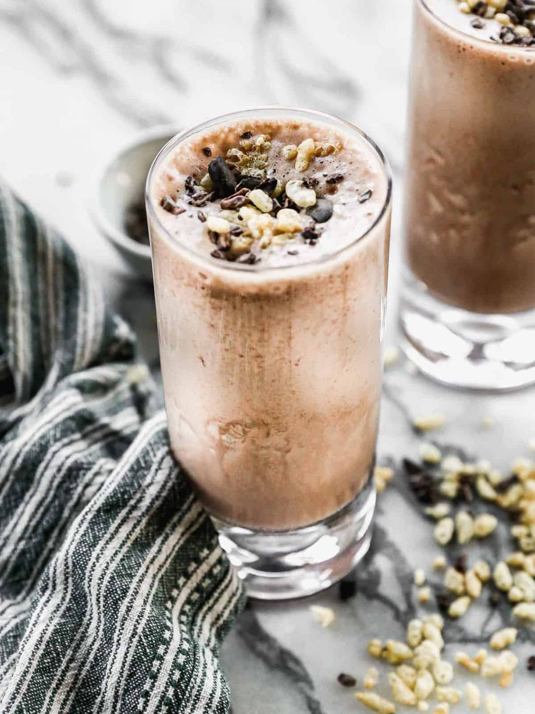 chocolate protein shake.