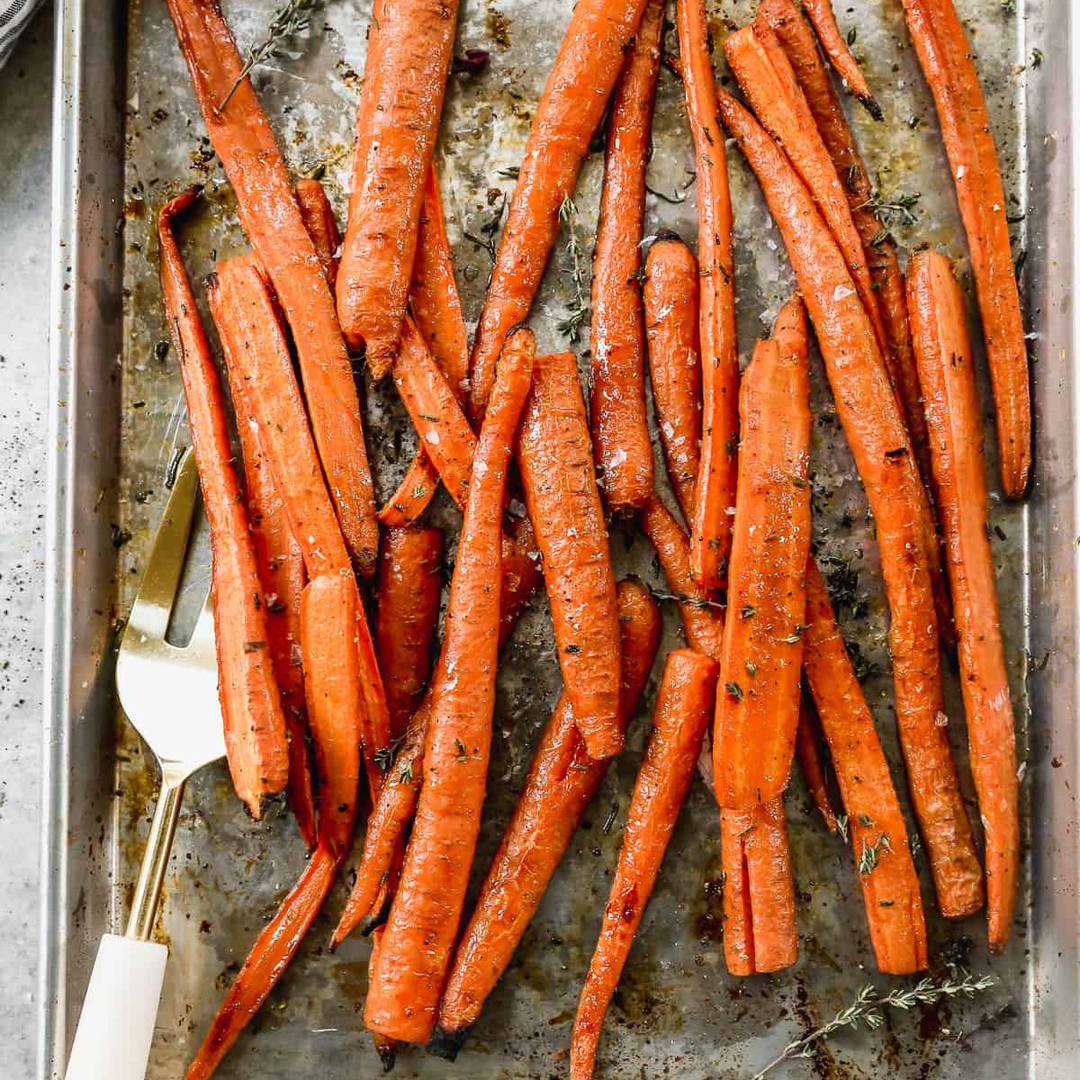Balsamic Roasted Carrots.
