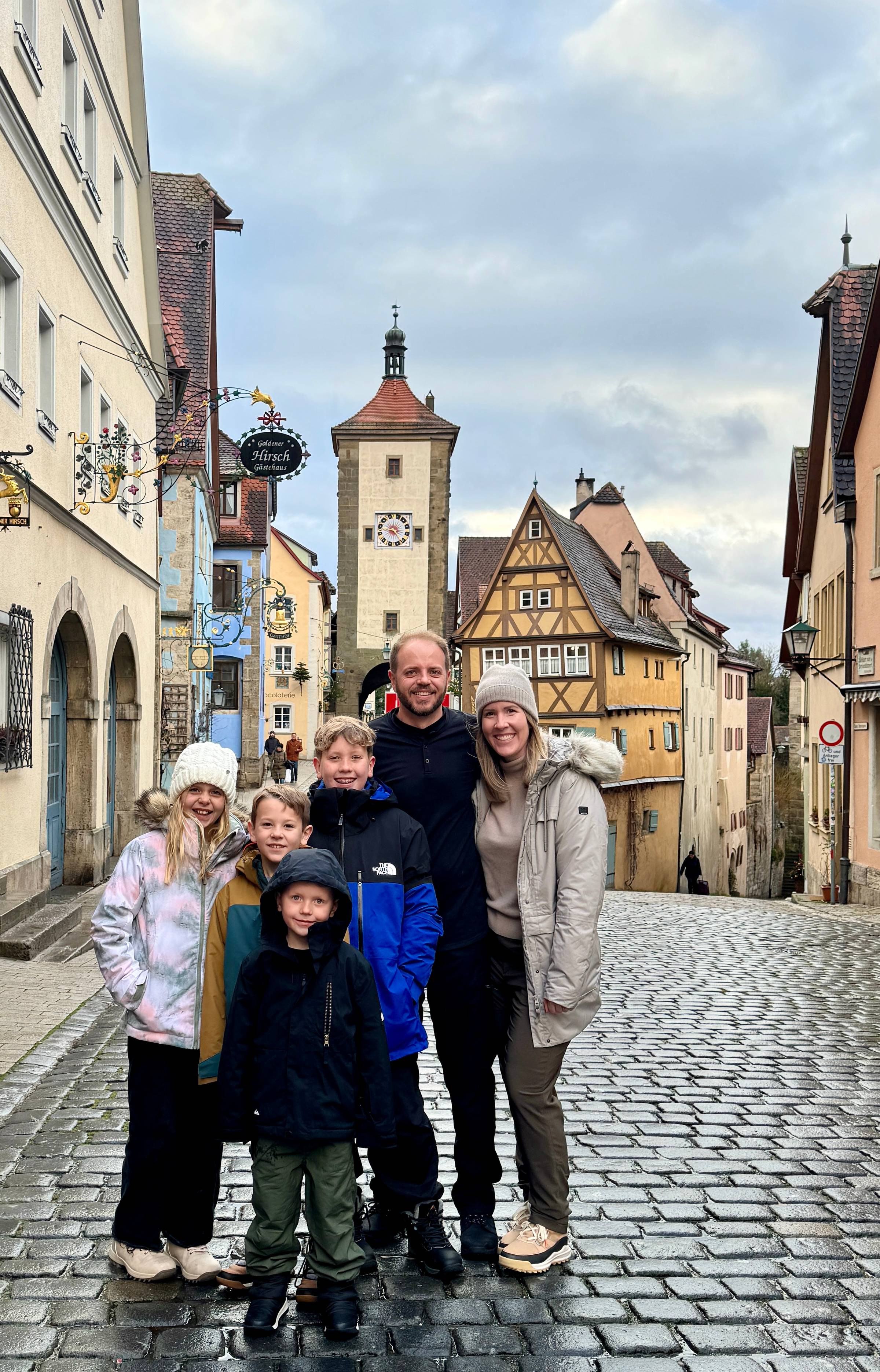 The Allen family in Rothenburg, Germany.