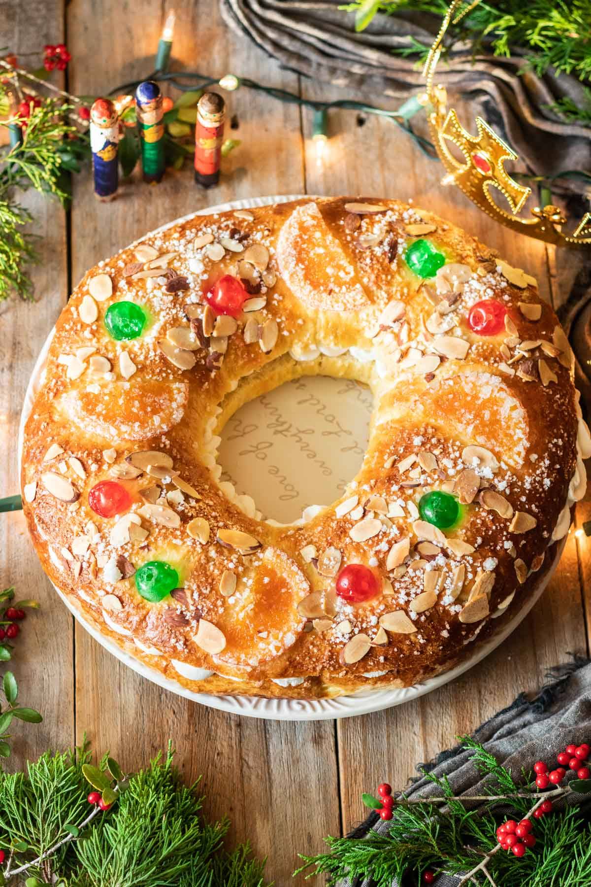 ​Roscón de Reyes​, King's Cake, from Savor the Falvour.