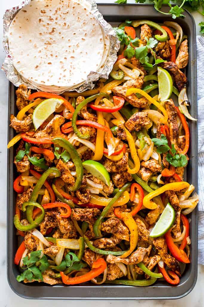 Sheet Pan Chicken Fajitas.