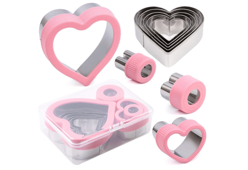 Heart cookie cutters.