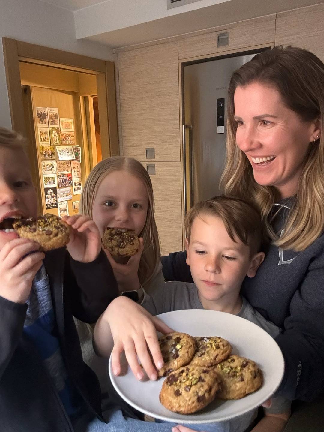Lauren and the kids pistachio cookies.