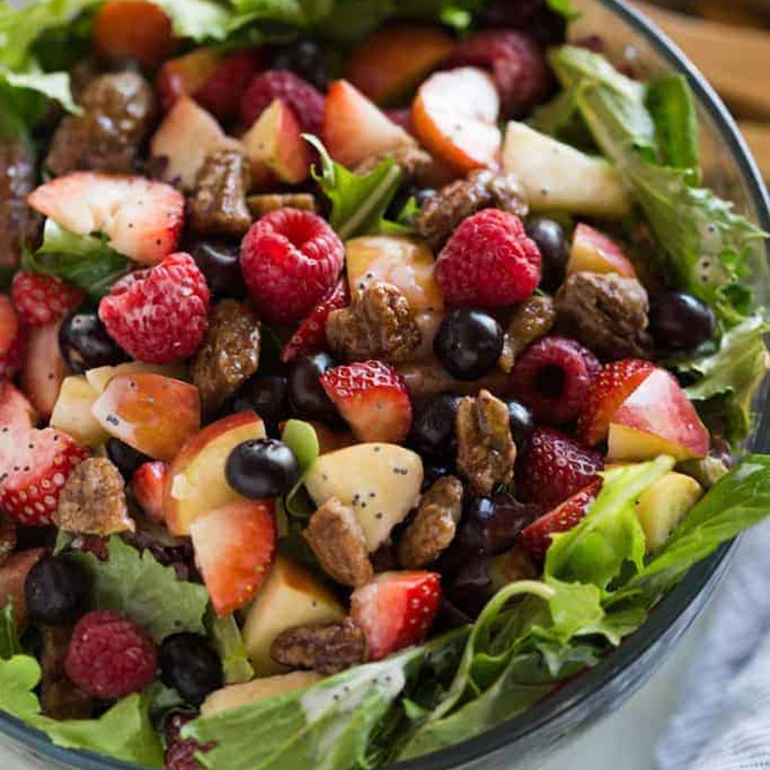 Mixed Green Salad with Berries.