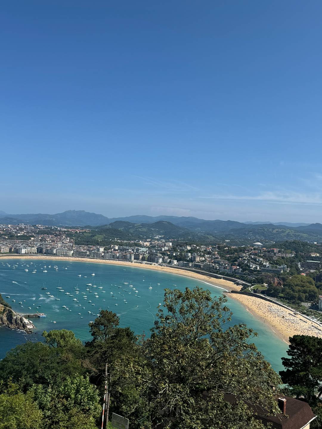 The costal view of San Sebastian, Spain.