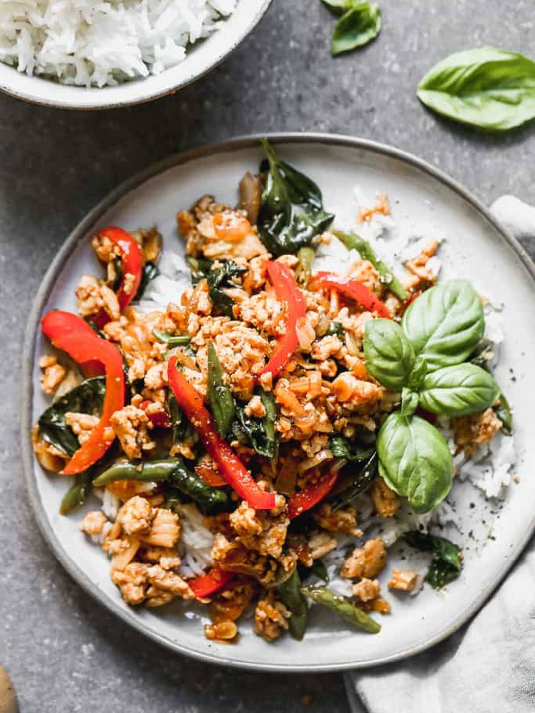 Thai Basil Chicken.