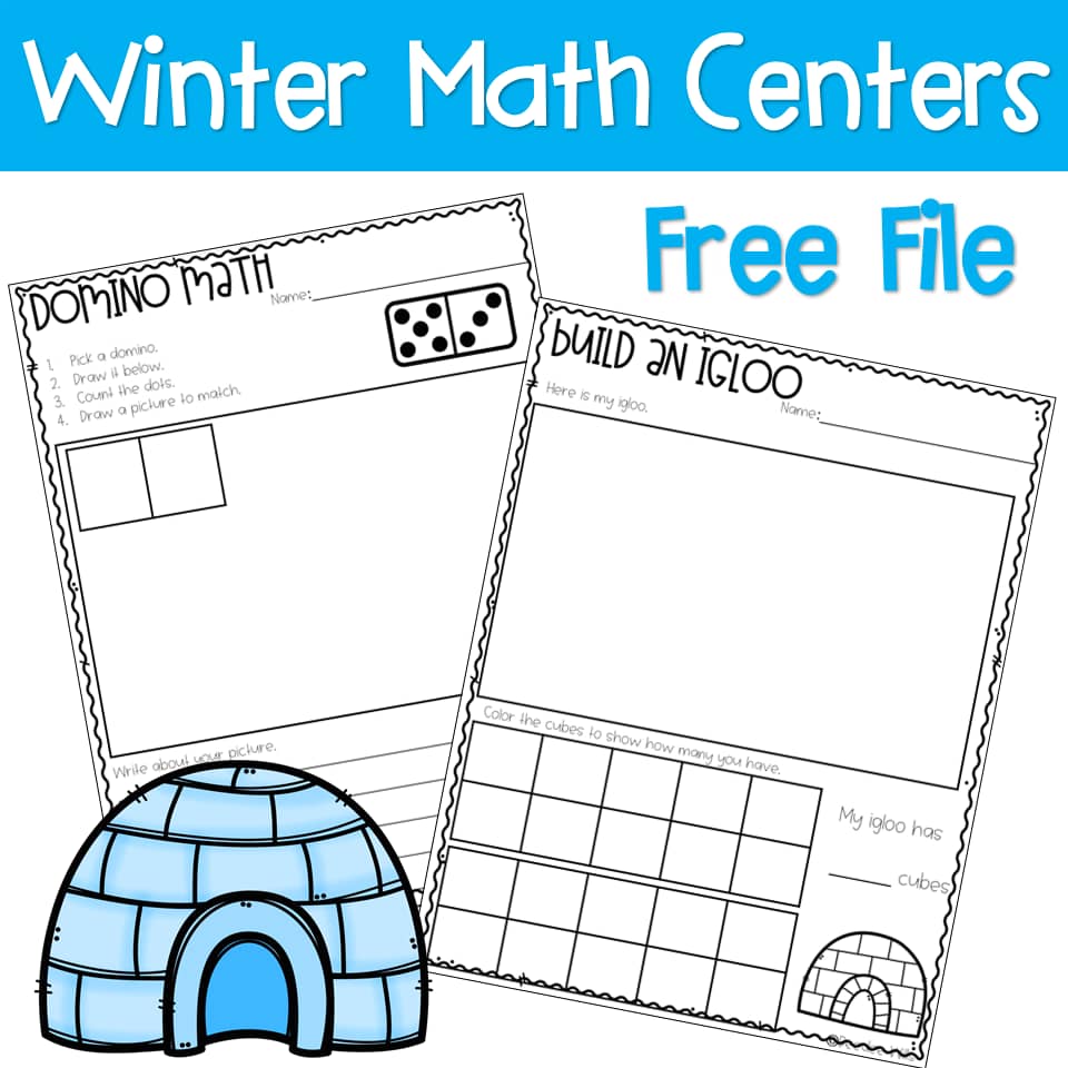 Free Kindergarten Winter Math Activities