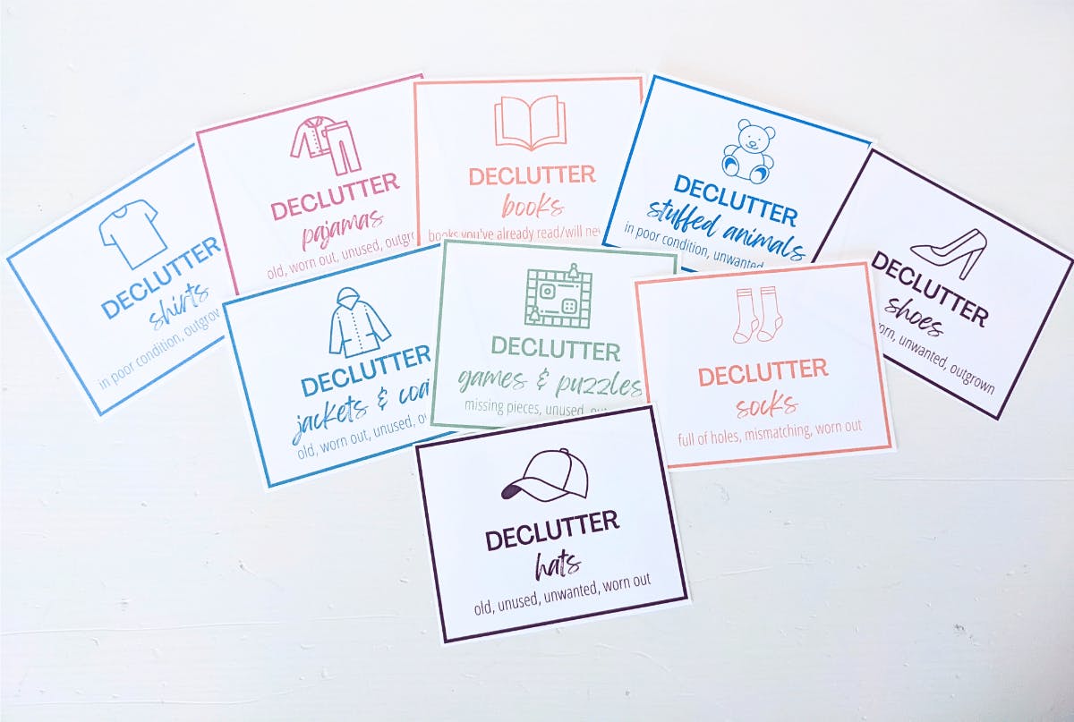 Decluttering Cards