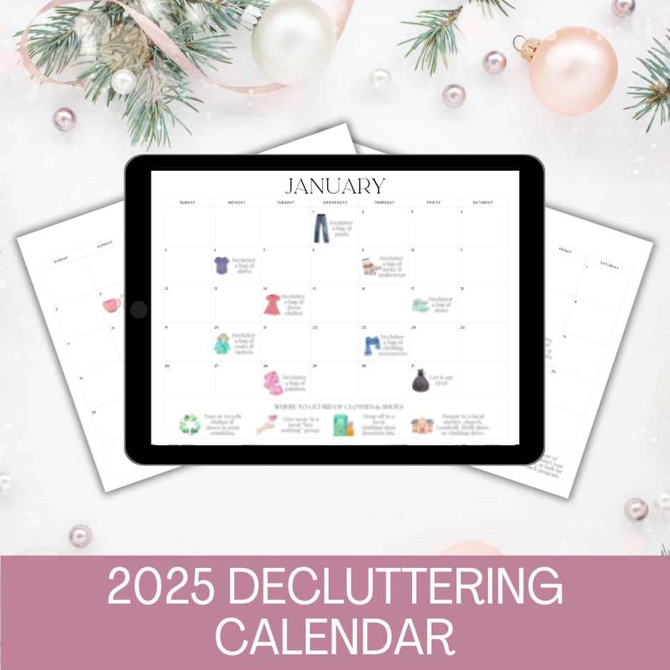 2025 Decluttering Calendar